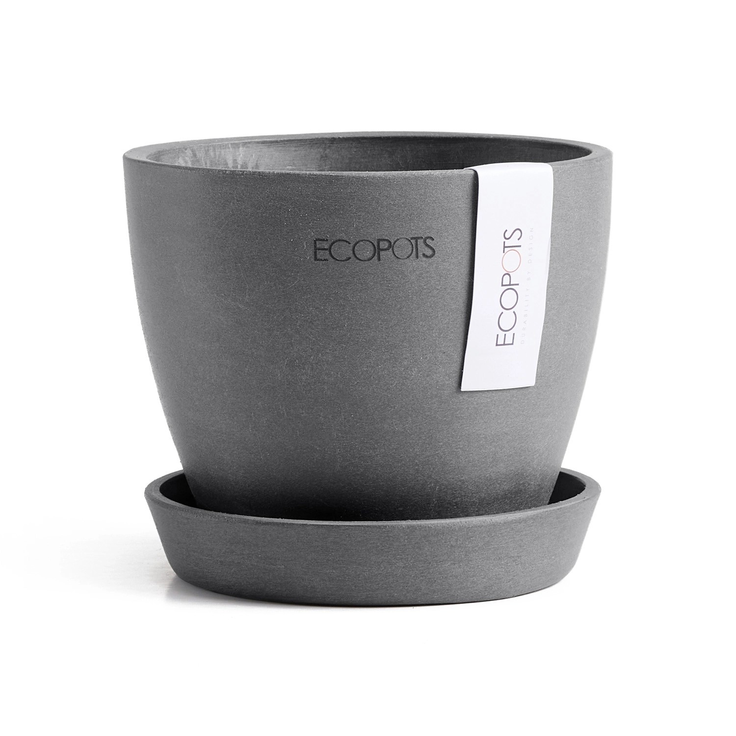 Ecopots Pflanztopf Antwerp Mini Grau 11,5 cm x 10,1 cm