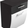 Posseik Bad-Hängeschrank Rima, anthrazit/weiß, mit Schublade und Softclose, 40 cm breit.