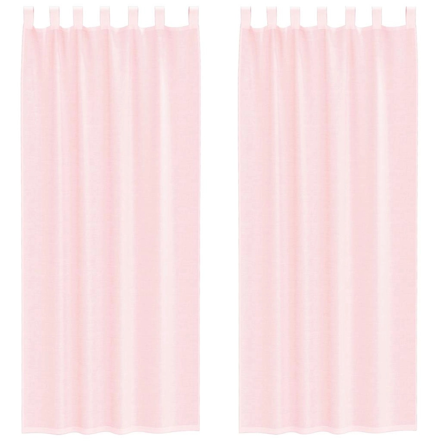 vidaXL Voile Vorhänge mit Schlaufen 2 Stk Hellrosa 140x260 cm 4102280 günstig online kaufen