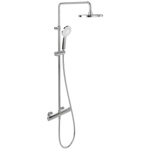 Villeroy & Boch Duschsystem Universal Showers in Chrom mit Kopf- und Handbrause.