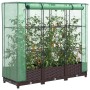 vidaXL Hochbeet mit Gewächshaus-Aufsatz Rattan-Optik 120x40x123 cm 4015797_2