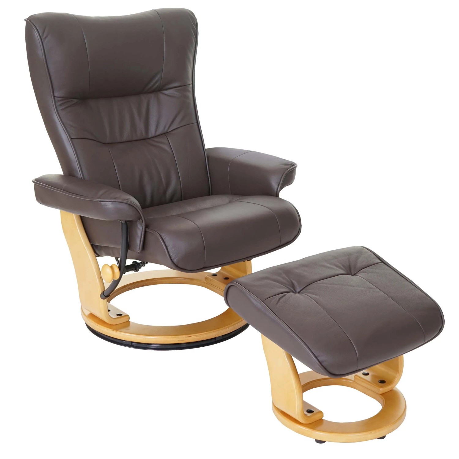 Mca Relaxsessel Montreal Echtleder 130kg Belastbar Braun Naturbraun