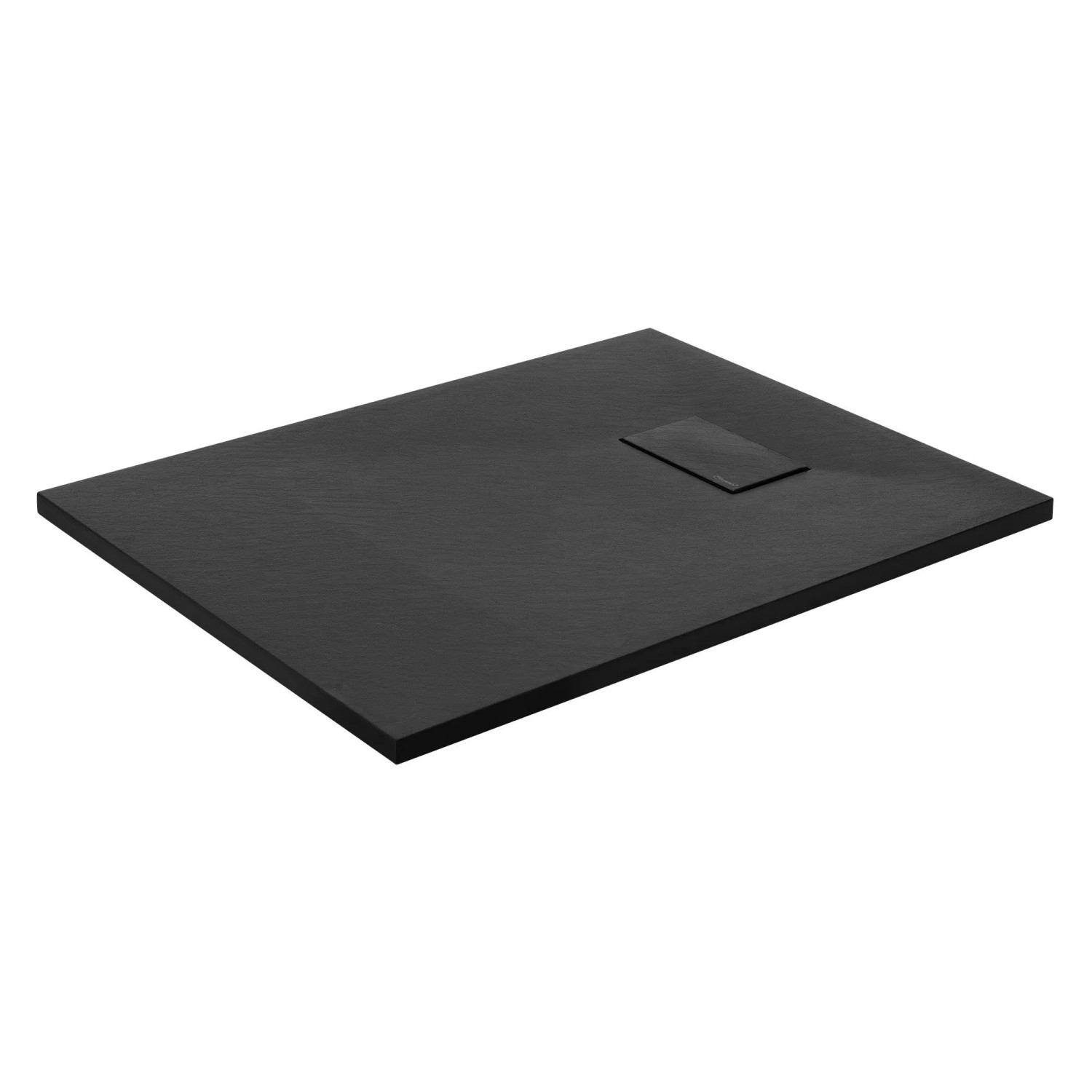 LuxeBath Duschwanne 90x70 cm Schwarz aus SMC Höhe 30 mm Schiefer-Optik günstig online kaufen