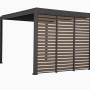 Mirador Horizontal-Wand 93 cm für 3 m Terrassenüberdachung, Ebenholz Braun