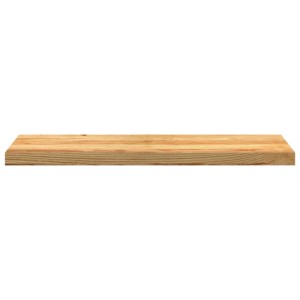 Set aus 12 hellbraunen Treppenstufen aus massivem Eichenholz, 90x25x2 cm.