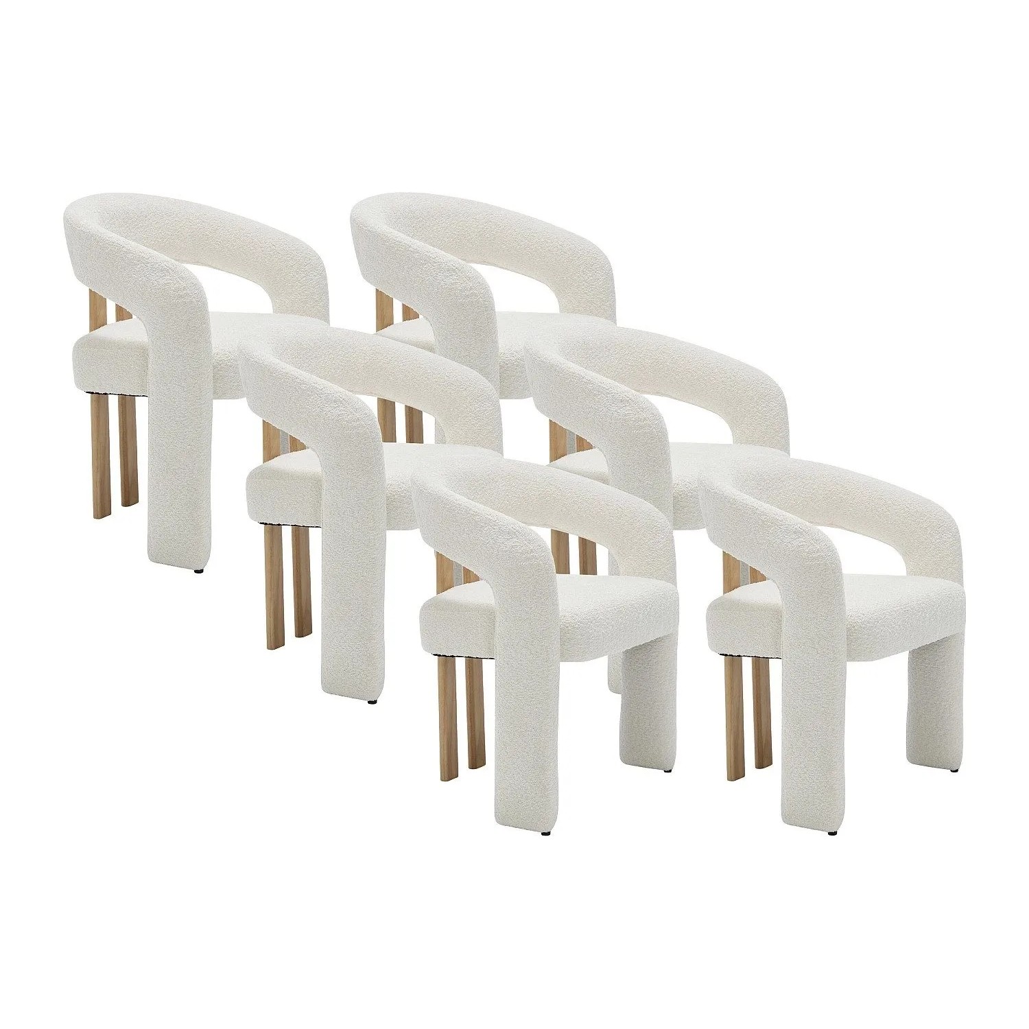Vente-unique Stuhl Noreti Naturfarben Hell  Weiß 65 cm