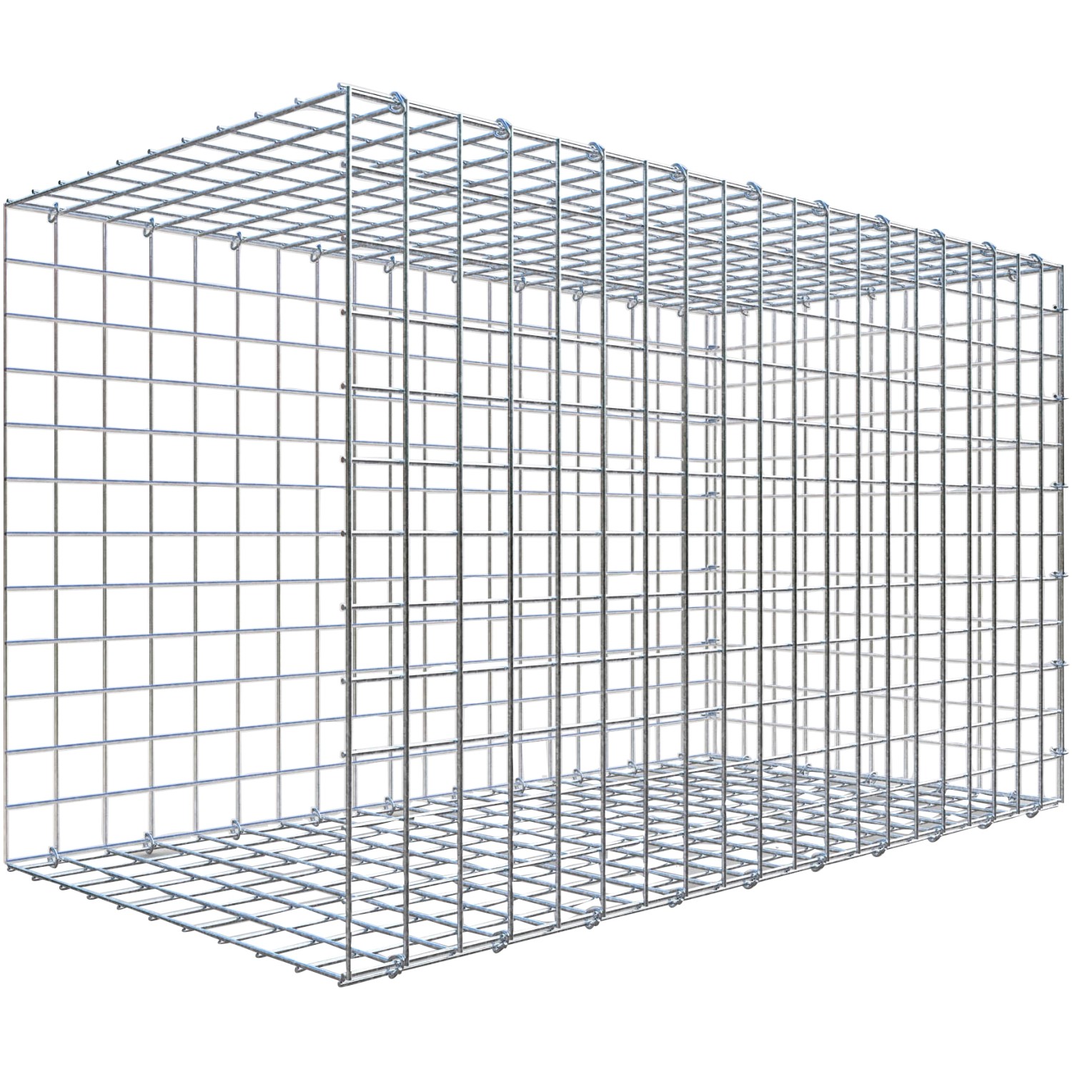 Thumbnail - Gabiona C-Ring-Gabione-Anbaukorb Typ 2 60 x 100 x 50 cm Maschenw 5 x 5 cm