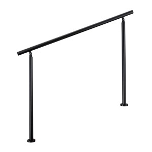 Schwarzes AICA Edelstahlgeländer 150 cm für Treppen, Innen- & Außenbereich. Hoher Rostschutz.