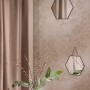 Wandspiegel-Set Minimalist Zen, 3-teilig, mit schwarzen Metallrahmen und Kettenaufhängung.