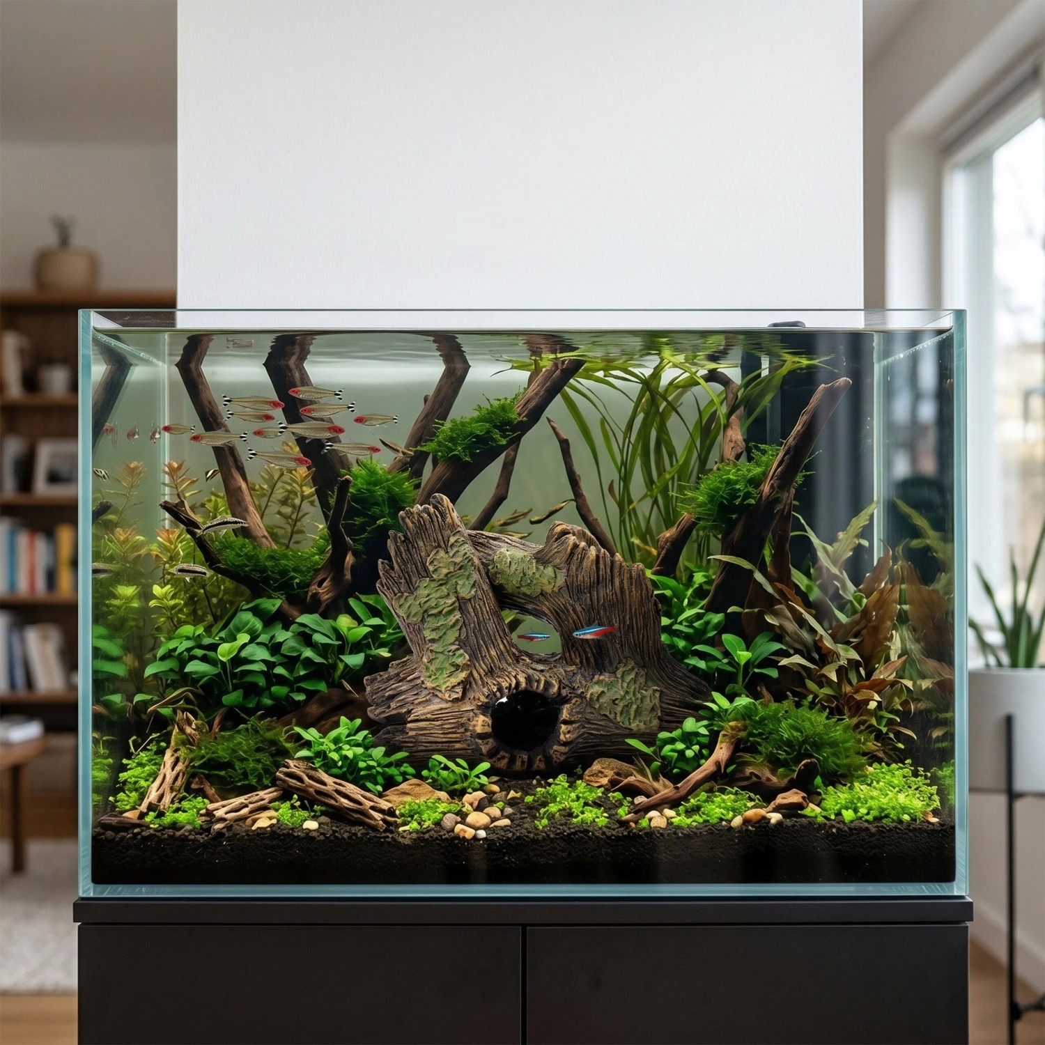 Relaxdays Aquariumdekoration Polyresin Braun Ungiftig Versteckhöhle 17 cm x 20 cm x 10 cm 0,25 kg_3