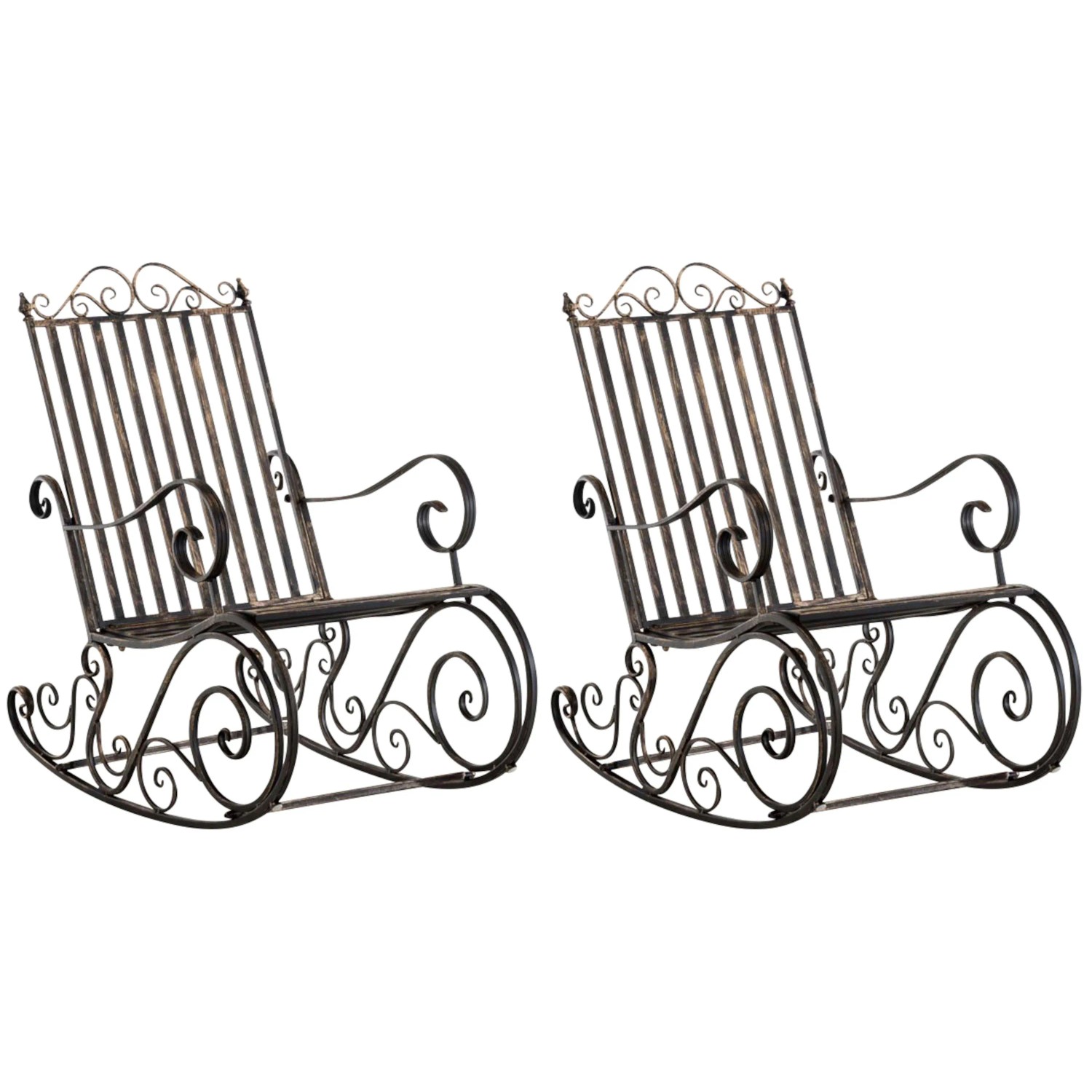 CLP 2er Set Schaukelstühle Smilla Bronze