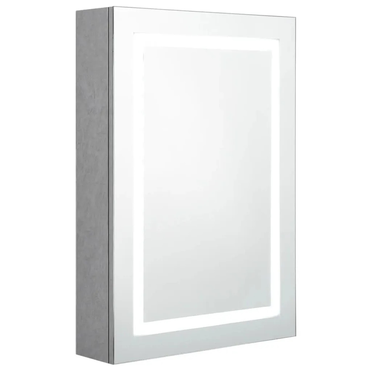 vidaXL LED-Bad-Spiegelschrank Betongrau 50x13x70 cm 326488 günstig online kaufen