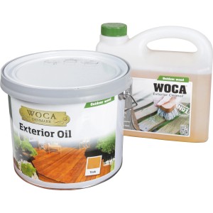 Woca Reinigungs-Set für Dreamdeck Bambus und Hartholz: Reiniger und Öl für Holzterrassen und Gartenmöbel.