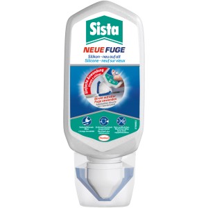 Sista Sanitärsilikon Neue Fuge, 80ml Standtube in Grau. Fugenmasse mit Schimmelschutz.