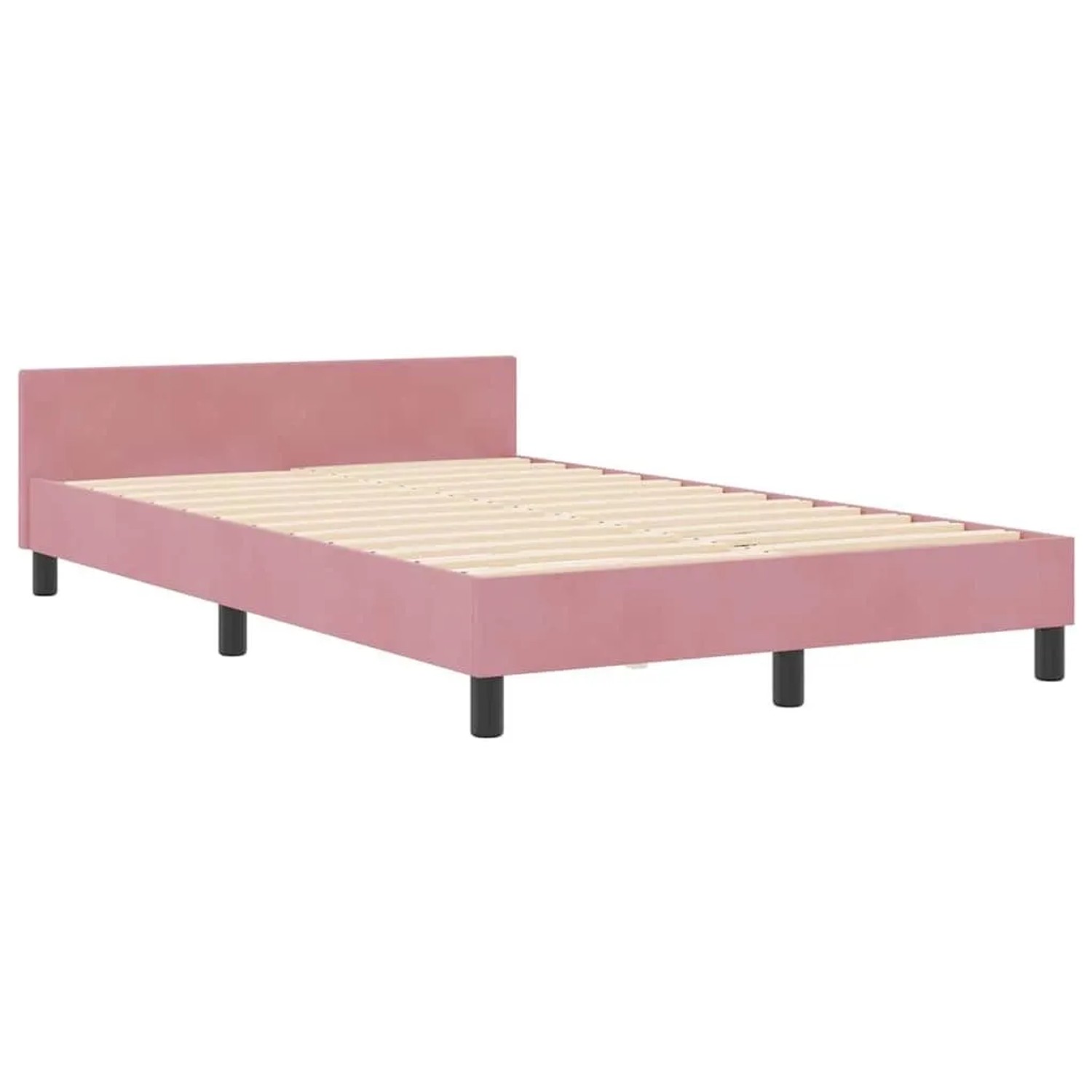 vidaXL Bettgestell mit Kopfteil Rosa 120 x 200 cm Samt 3345004 günstig online kaufen