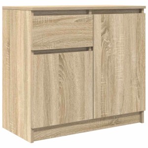 vidaXL Sideboard mit Schublade Sonoma-Eiche 71x35x65 cm Holzwerkstoff 861600