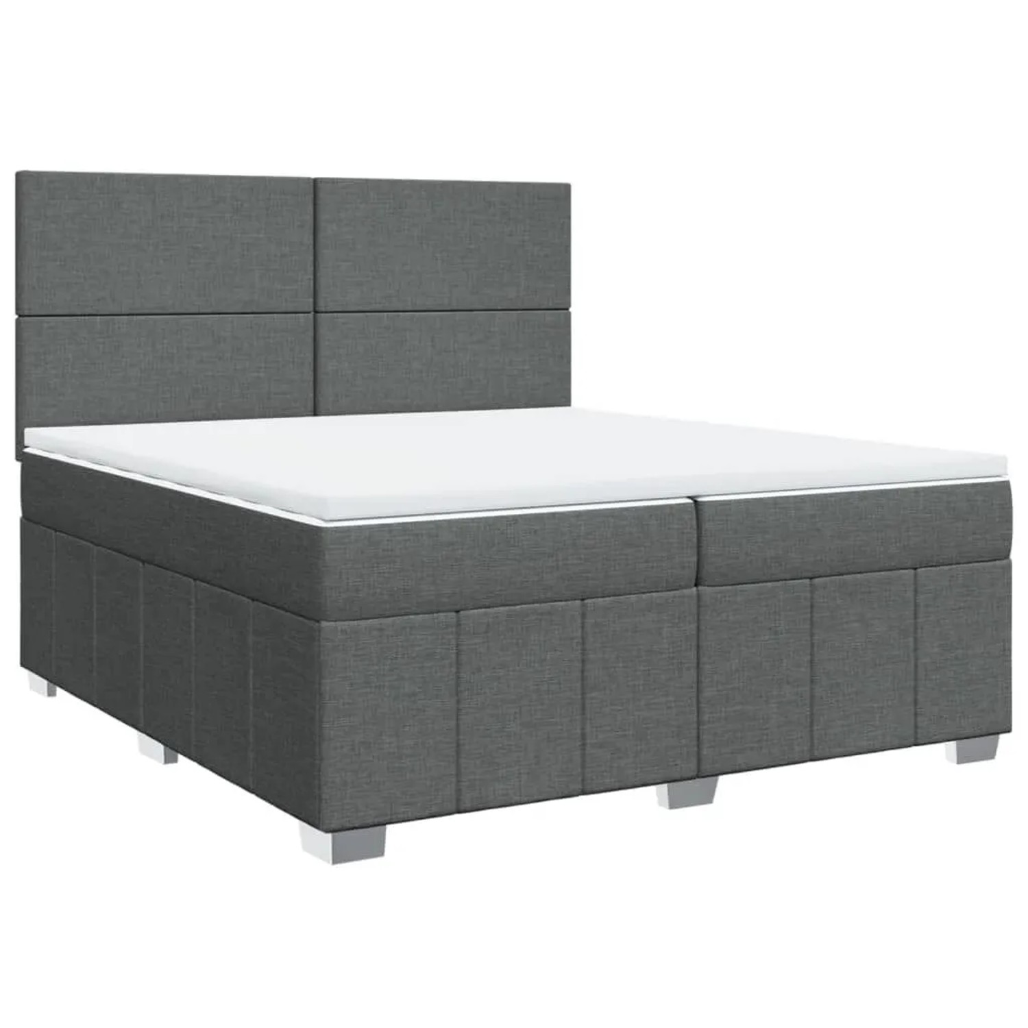 vidaXL Boxspringbett mit Matratze Dunkelgrau 200x200 cm Stoff 3291769 günstig online kaufen