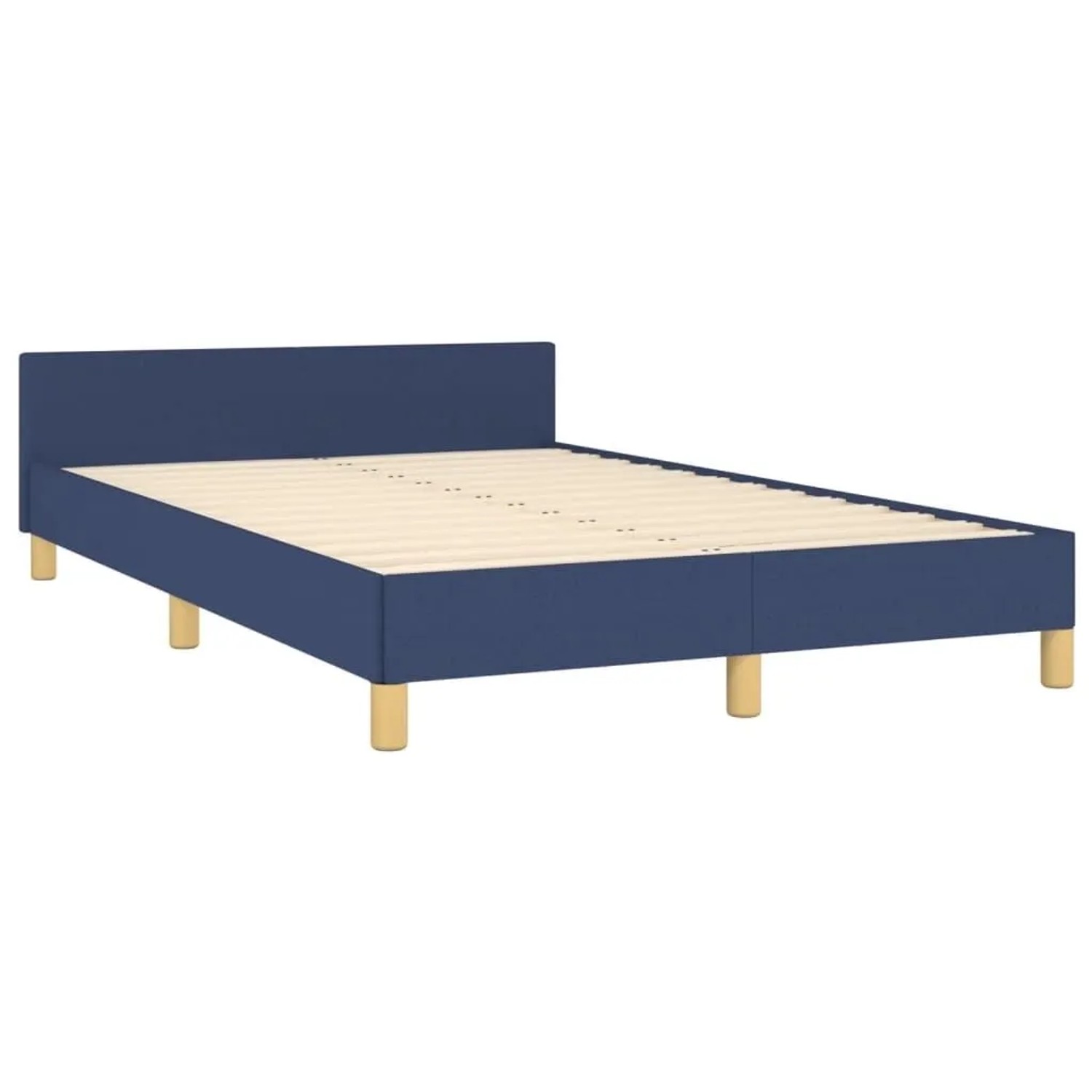 vidaXL Bettgestell ohne Matratze Blau 120x190 cm Stoff 379540 günstig online kaufen