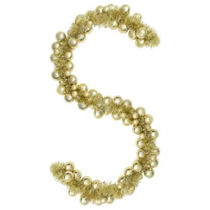 vidaXL Weihnachtskugelgirlande Gold 186 cm Polystyrol 42019692