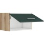 OPTIFIT Savona405 Küchen-Hängeschrank, 60 cm, Steingrün mit Klappe und Edelstahlgriff.