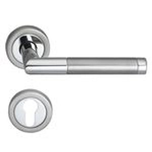 MeinTürgriff Drückergarnitur Nizza Edelstahl/Chrom Türgriff Türdrücker Rosettengarnitur PZ