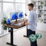 Relaxdays Schreibtisch Stahl Schwarz Höhenverstellbar Mit LED Display 140 cm x 60 cm_3