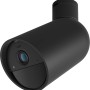 Schwarze, kabellose Philips Hue Secure Kamera zur Videoüberwachung für Innen & Außen.