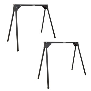 TRUTZHOLM 2x Arbeitsbock Klappbar bis 1000 kg Stahl Pulverbeschichtet Schwarz Rot