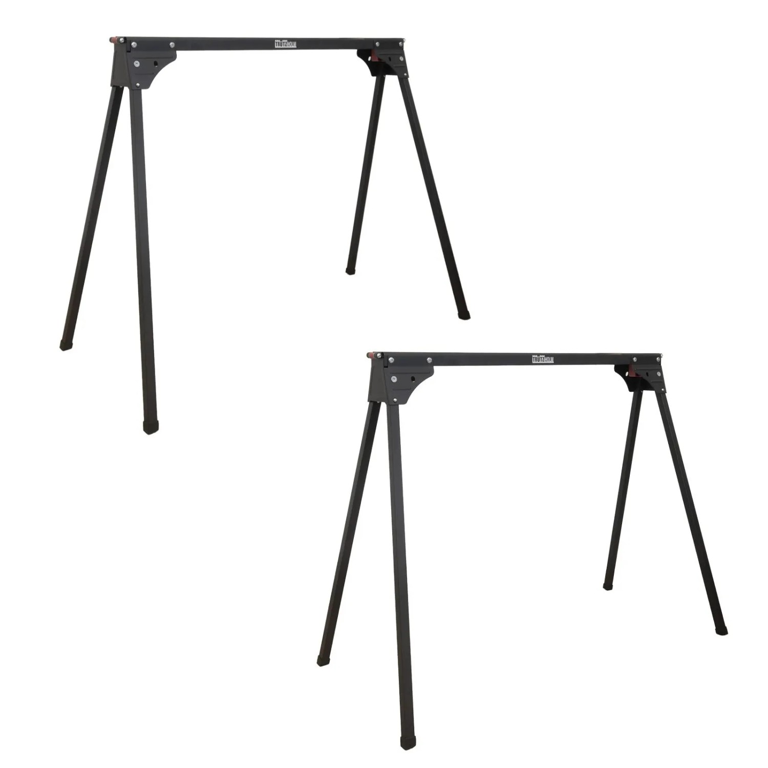 TRUTZHOLM 2x Arbeitsbock Klappbar bis 1000 kg Stahl Pulverbeschichtet Schwarz Rot