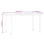 vidaXL Garten-Essgruppe, 7-teilig, schwarz, mit Tischmaßen 140x70x74 cm – ideal für Garten und Terrasse.