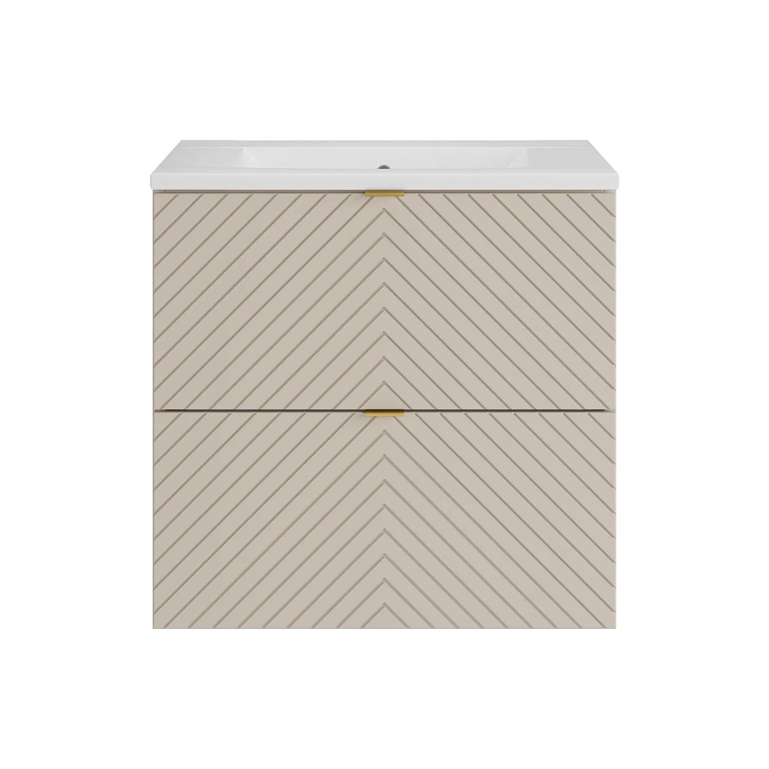 Vente-unique Einzelwaschtisch Dorioni Beige 60 cm