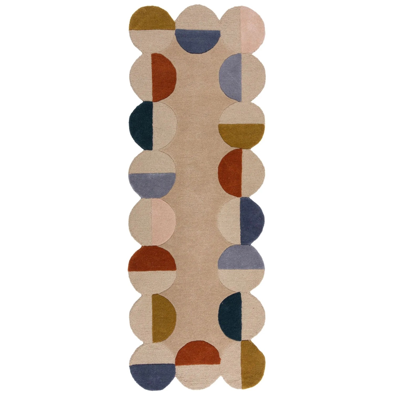 Flair Rugs Wollteppich Mia Frame 80 cm x 230 cm Rost