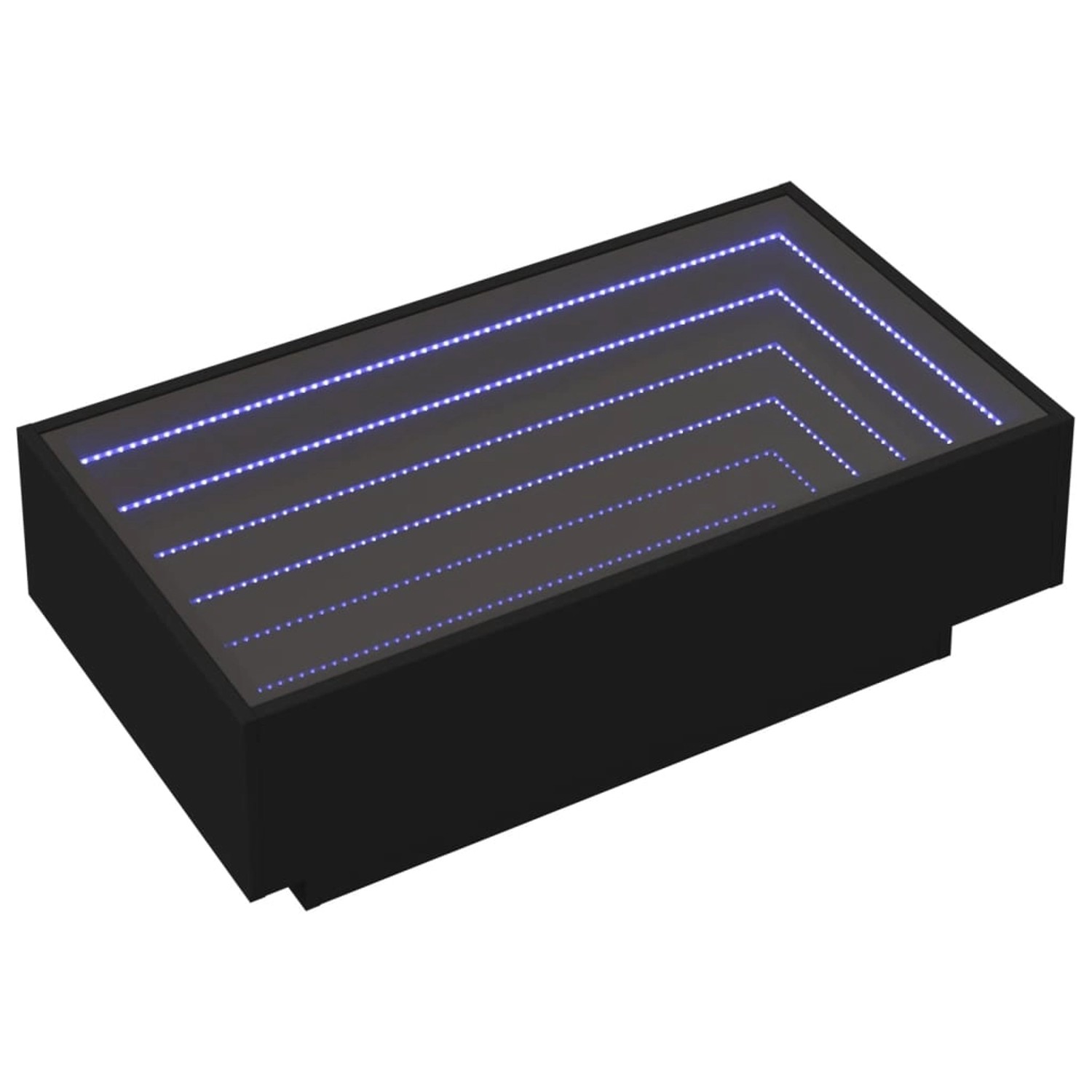 vidaXL LED-Couchtisch Schwarz 90x50x30 cm Holzwerkstoff 847519 günstig online kaufen