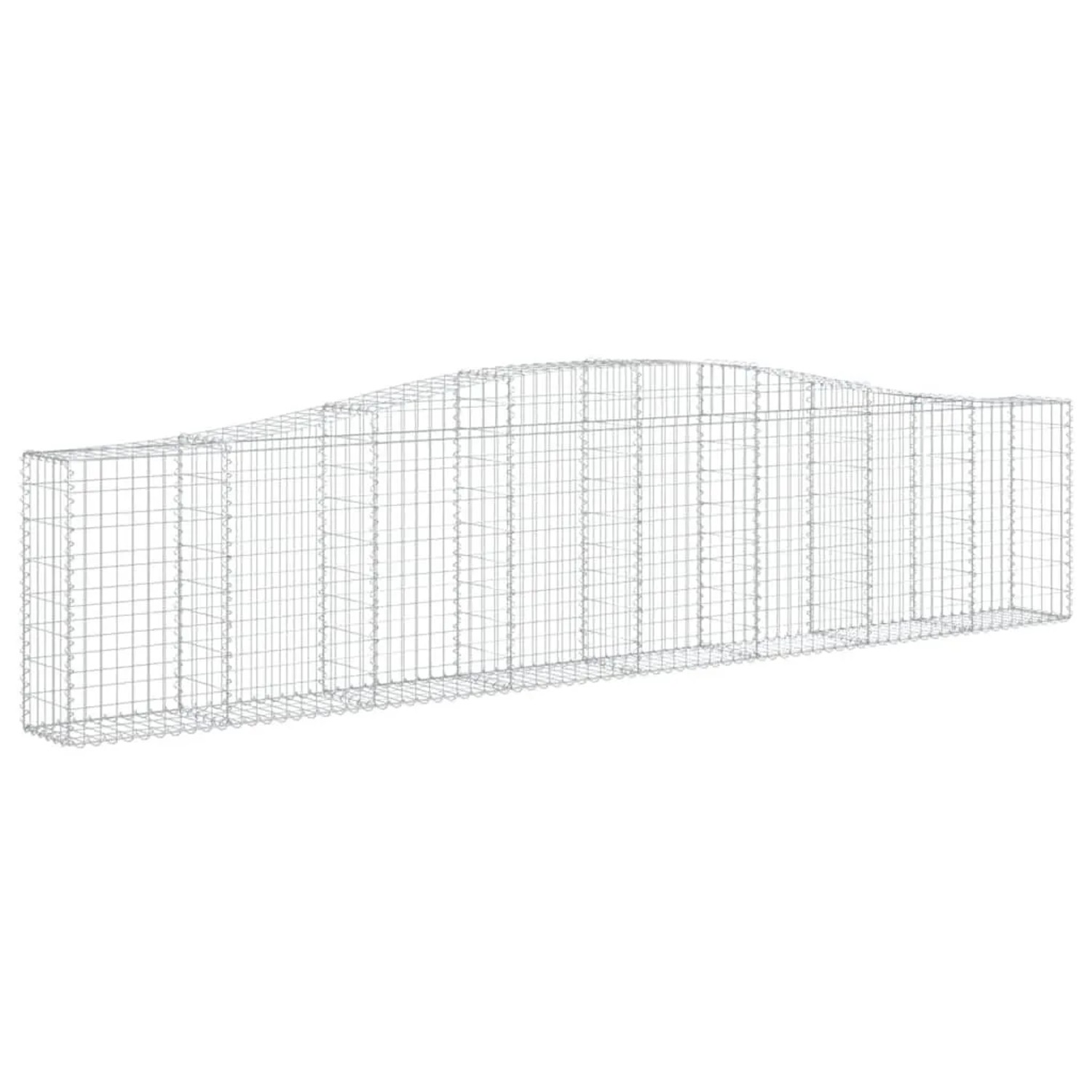 vidaXL Gabione mit Hochbogen 400x30x80/100 cm Verzinktes Eisen 153404