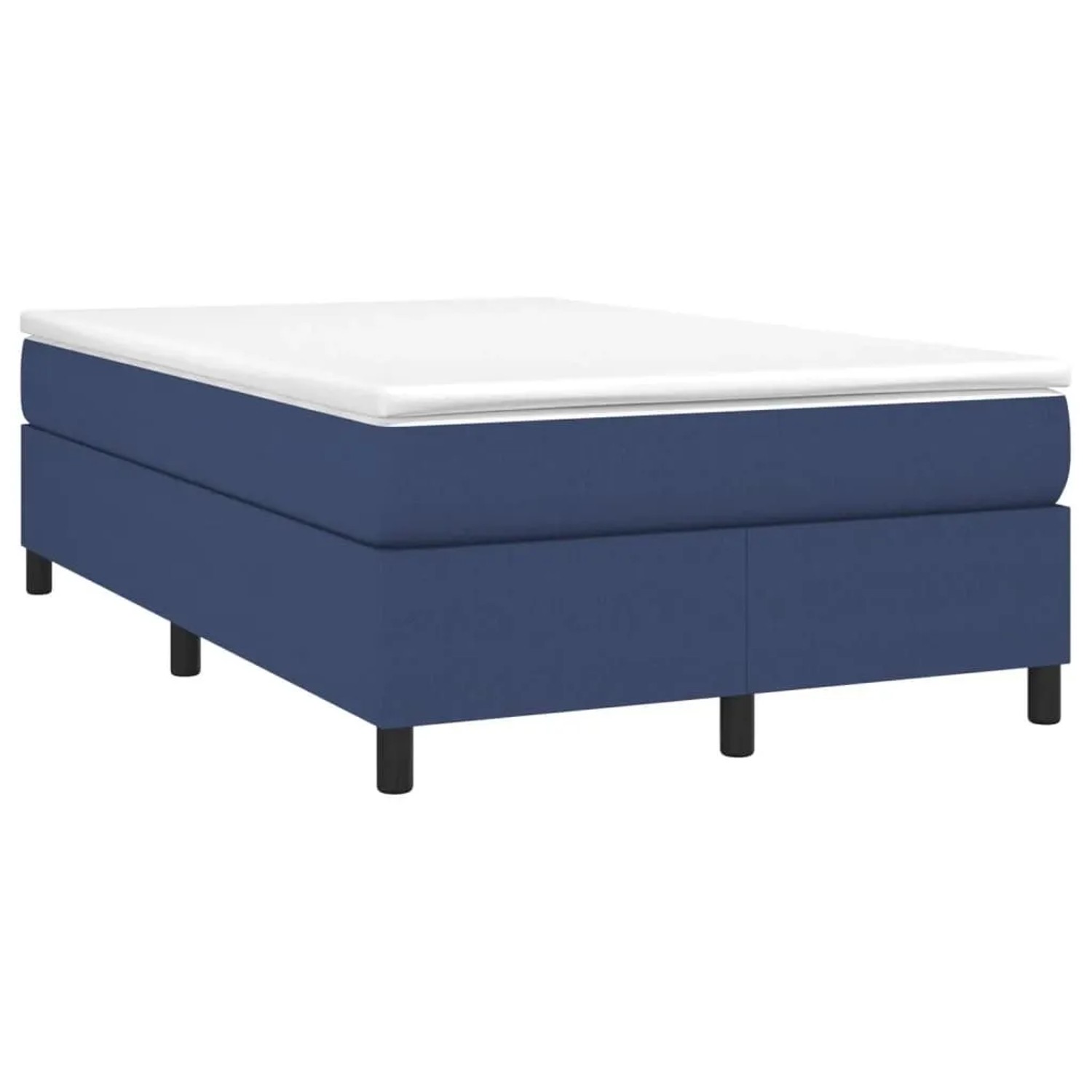 vidaXL Boxspringbett mit Matratze Blau 120x190 cm Stoff 3269689