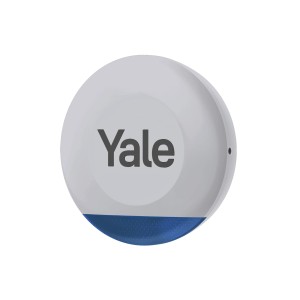 Yale Außensirene, kabellos, grau. Erweiterung für Smart Alarmanlagen mit bis zu 100dB Lautstärke.