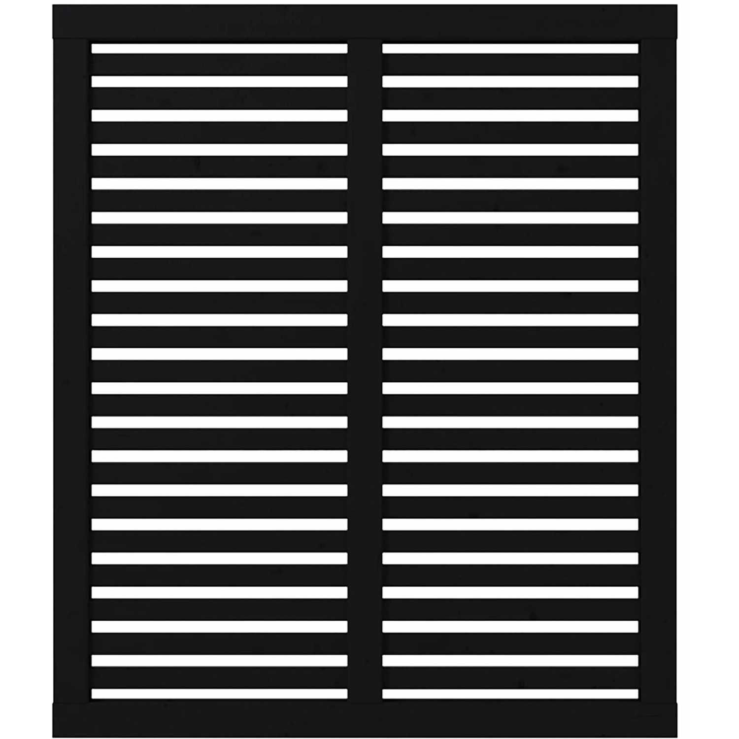 Plus Holz Sichtschutzzaun Harmoni Nadelholz Schwarz 120 cm x 140 cm