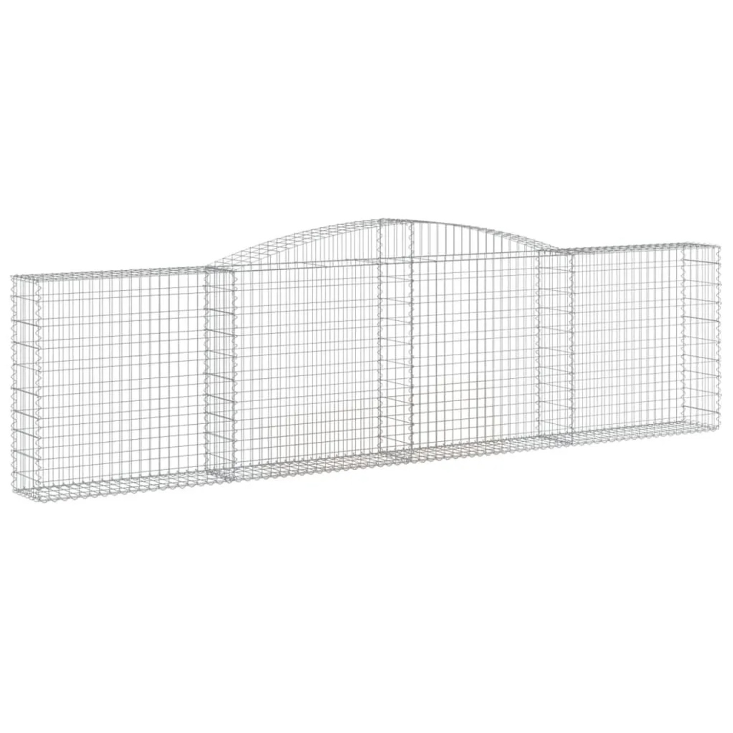 vidaXL Gabionen mit Hochbogen 6 Stk 400x30x100/120cm Verzinktes Eisen 3146870