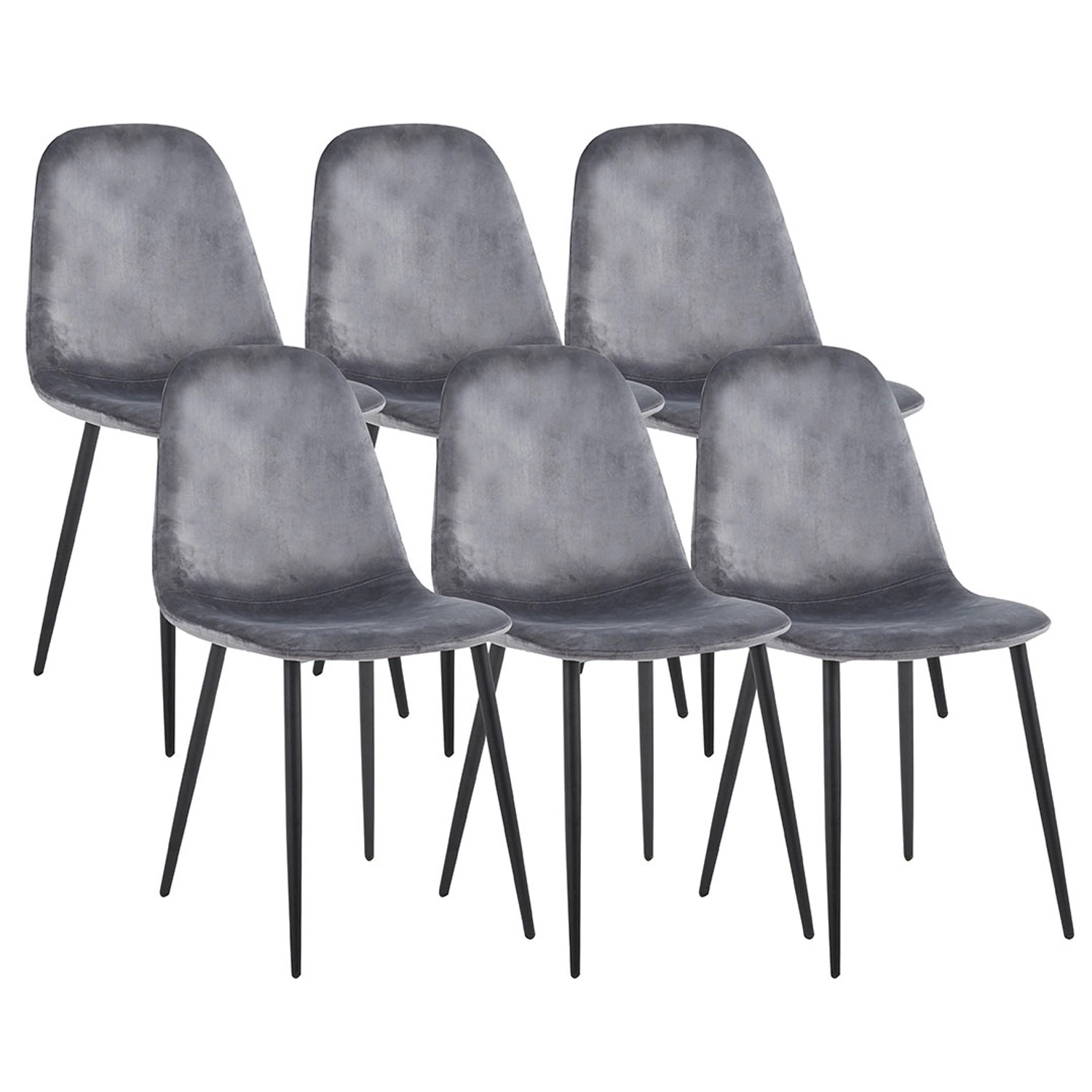 ebuy24 Fiolo6 Esszimmerstuhl Satz von 6 Stk Hellgrau günstig online kaufen
