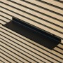 Schwarzes DenPanels Regal (40 cm) zur Montage an Akustikpaneelen, inklusive Schrauben.