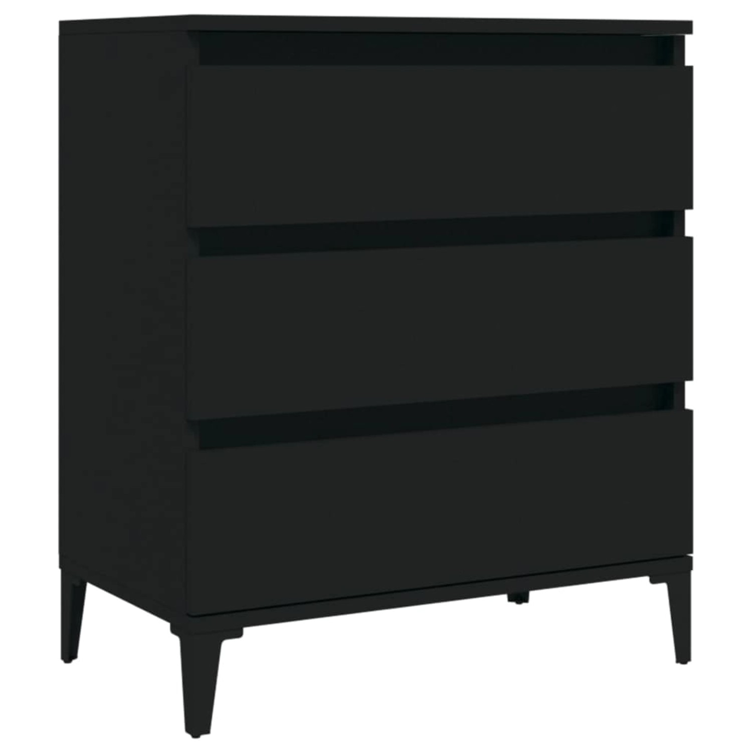 vidaXL Sideboard Schwarz 60x35x70 cm Holzwerkstoff 823049
