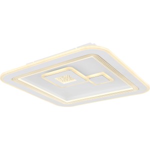 Moderne, dimmbare LED-Deckenleuchte Valeria, weiß, mit Fernbedienung zur Farbtemperatursteuerung.