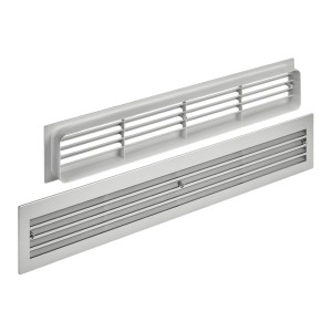 SOTECH 1 Paar Lüftungsgitter BRISE für Türen Schlitzlochung Silber