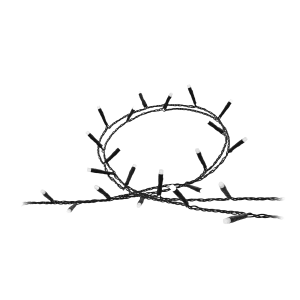 Philips Hue Festavia LED-Lichterkette, 500 LEDs, 40 m, schwarz, für Innen- und Außenbereich.