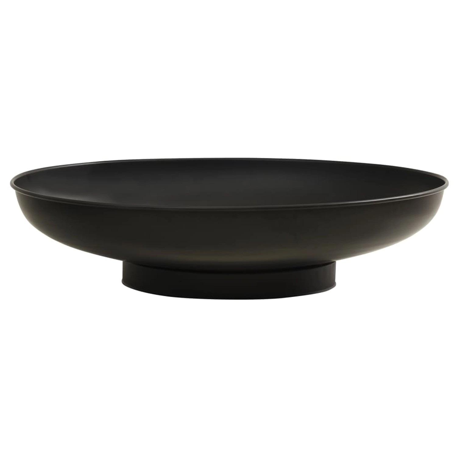 Schwarze vidaXL Feuerschale (80 cm) aus Stahl für Garten & Terrasse.