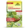Verpackung Neudorff Ferramol Schneckenkorn 500g vor Salat mit Schnecke. Gegen Nacktschnecken.