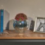 Relaxdays Hängeampel Discokugel Glas Silber 15 cm Durchmesser 62,5 cm Länge_5