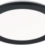 Flache, runde LED Deckenleuchte Camillus, schwarz matt, dimmbar.