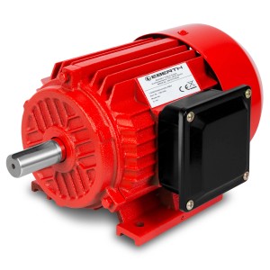 Roter EBERTH Elektromotor 400V, 1,5kW, 2840 U/min, für Werkzeugmaschinen und Baumaschinen.