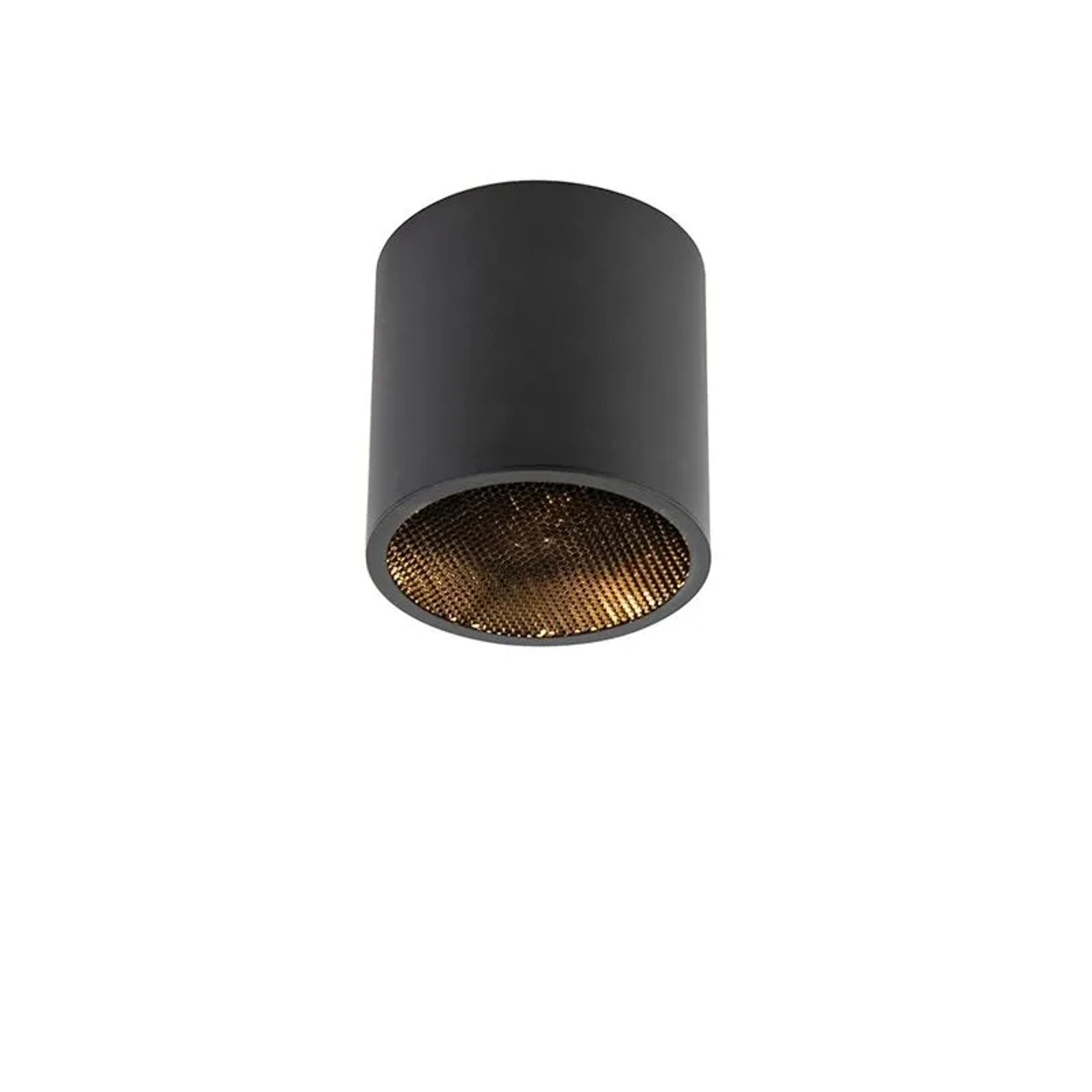 QAZQA Design Aufbaustrahler Schwarz GU10 111mm Impact Honey